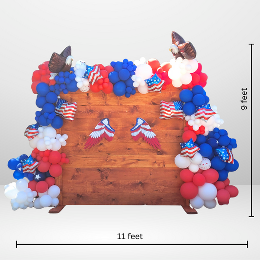 Wooden Backdrop Full Border Photo Frame